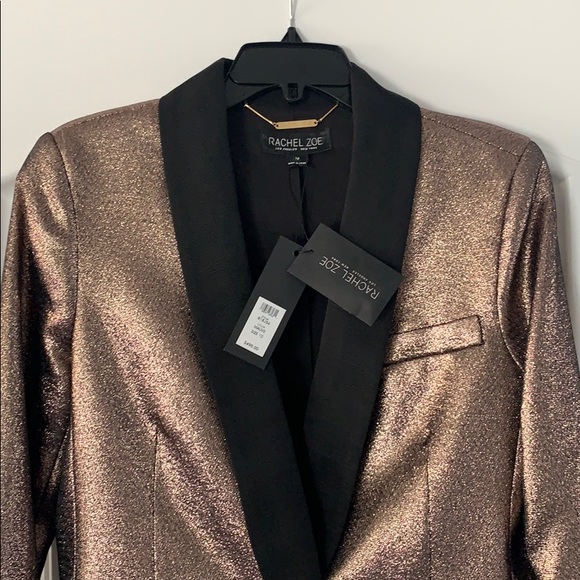 Rachel Zoe ✨NWOT✨ Metallic Tuxedo Jacket - Picture 6 of 10